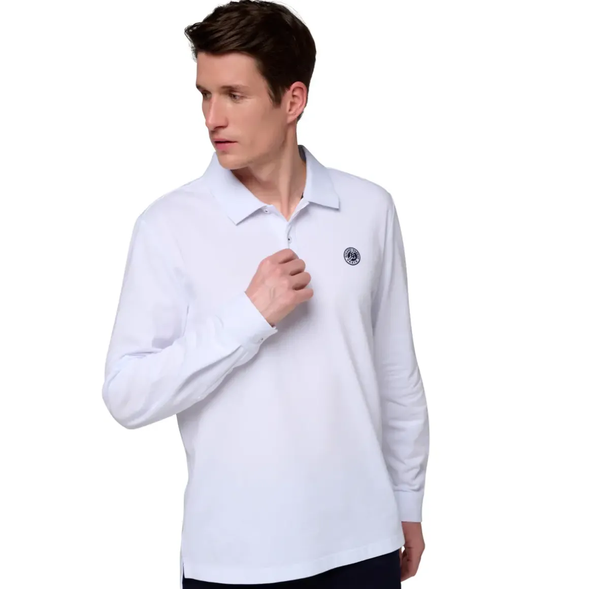 Roland-Garros Polos|Man Long sleeves Polo - White