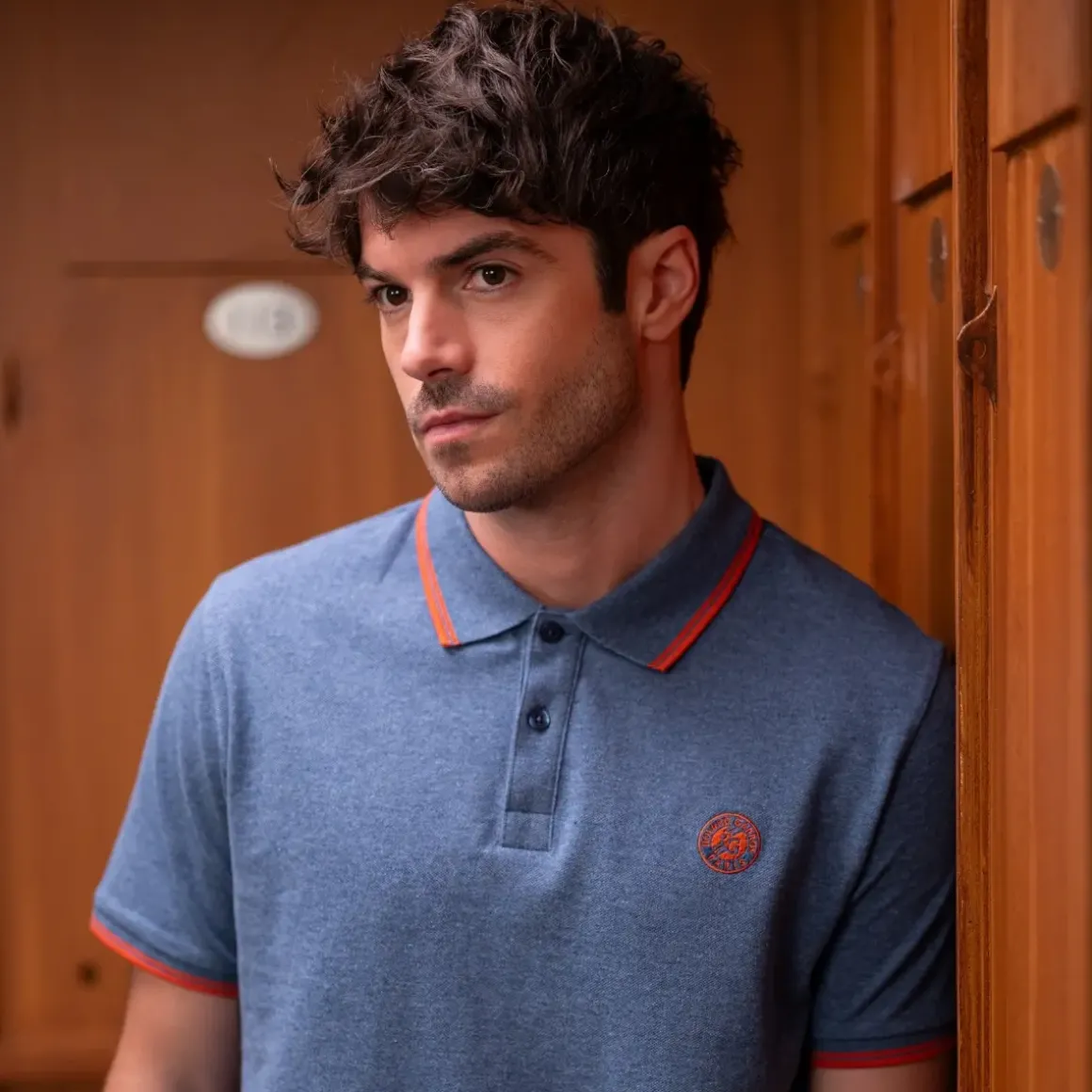 Roland-Garros Polos|man polo Heritage - Navy and clay