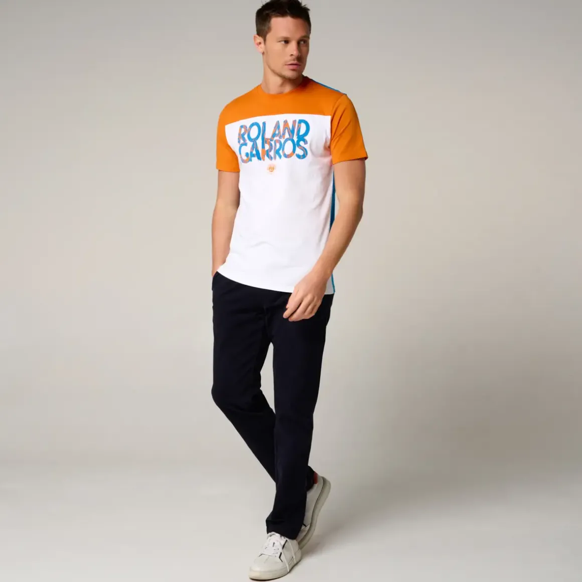 Roland-Garros T-shirts|man Pop Energy T-Shirt - White and Clay Court