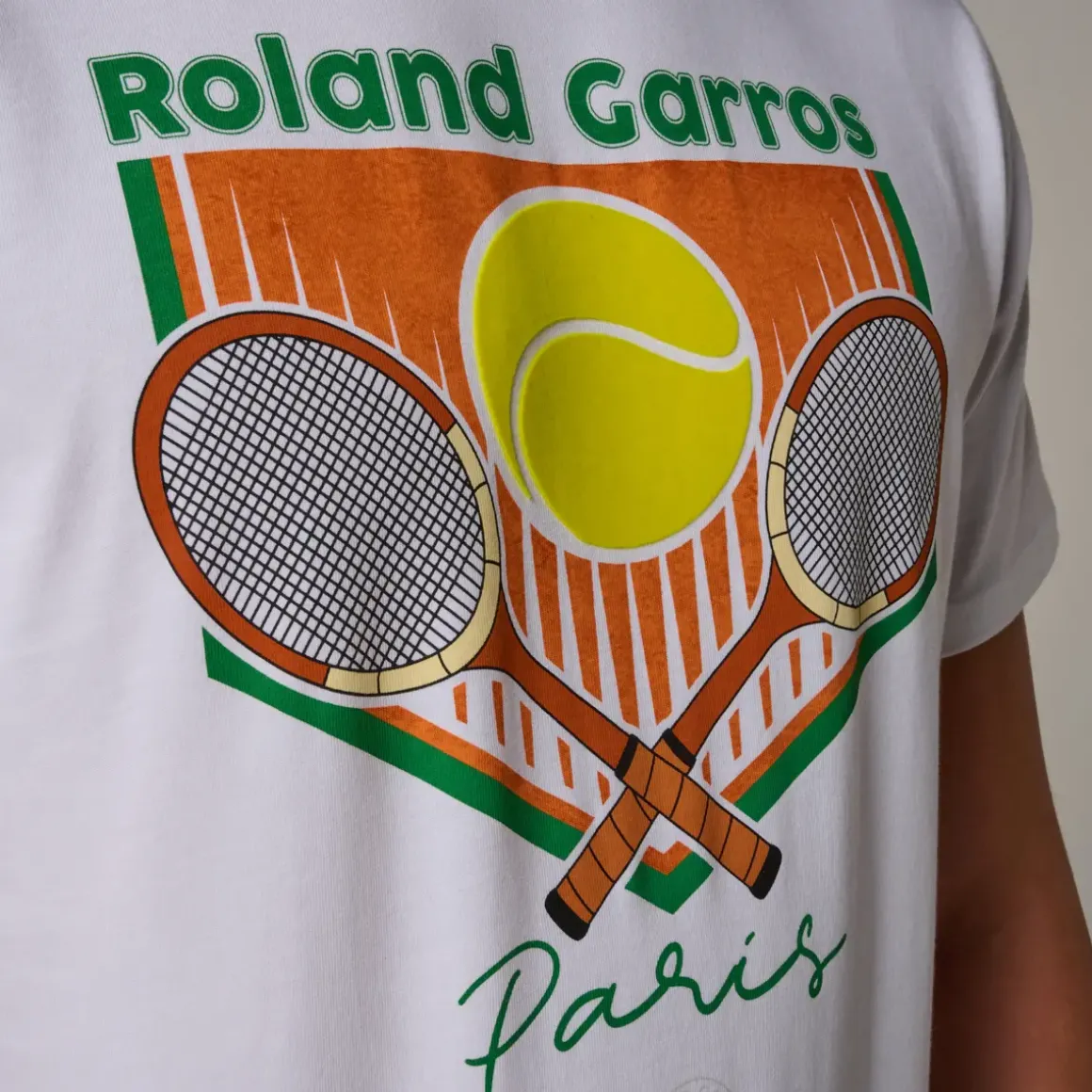 Roland-Garros T-shirts|man Racquets T-Shirt - White