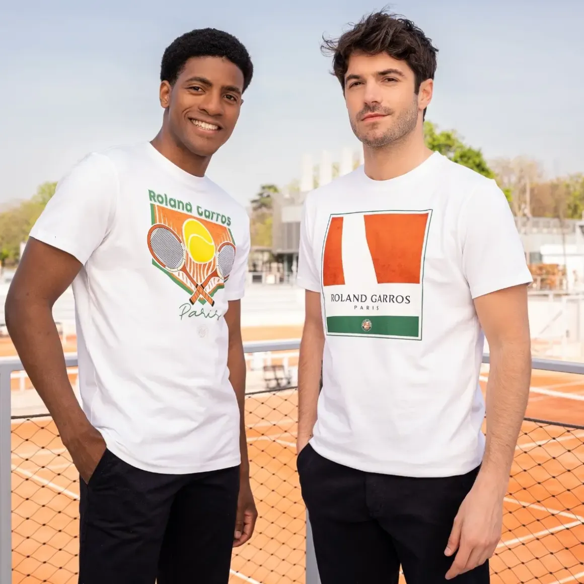 Roland-Garros T-shirts|man Racquets T-Shirt - White