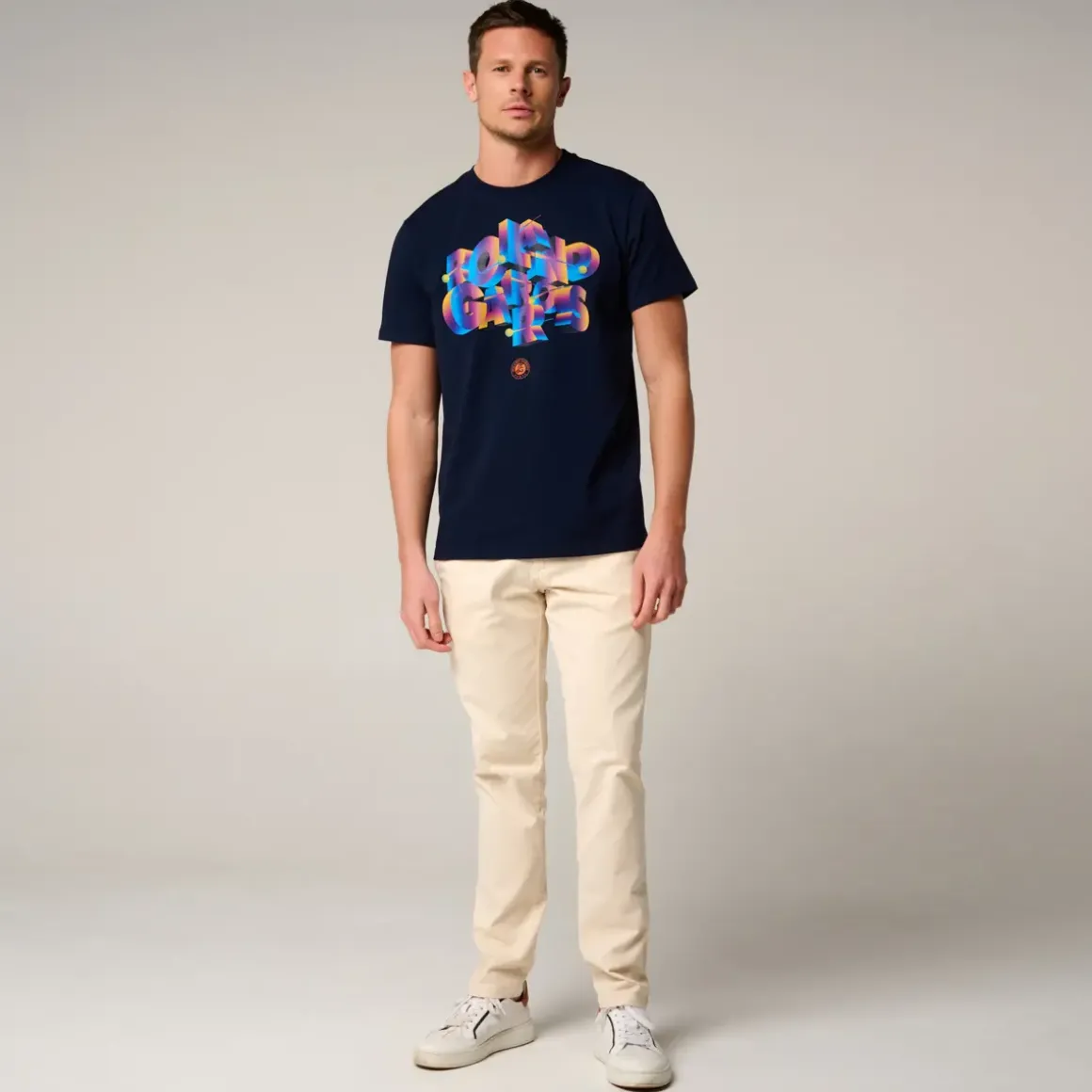 Roland-Garros T-shirts|man Signature T-Shirt - Navy