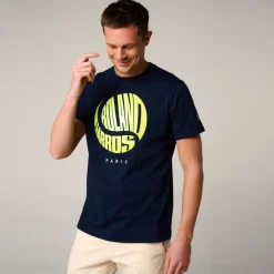 Roland-Garros T-shirts|men's ball t-shirt - Navy