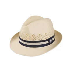 Roland-Garros Caps & Hats|Caps & Hats|Openwork Paper Trilby - Navy