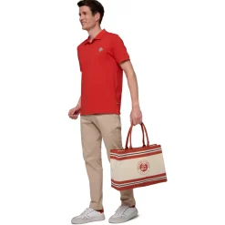 Roland-Garros Tote Bags & Handbag|Bags|reusable shopping bag - Ecru and clay