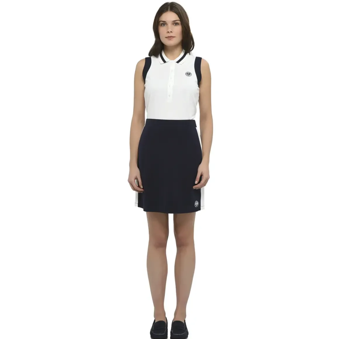 Roland-Garros Skirts, Dresses & Trousers|skirt strips sides ecru - navy