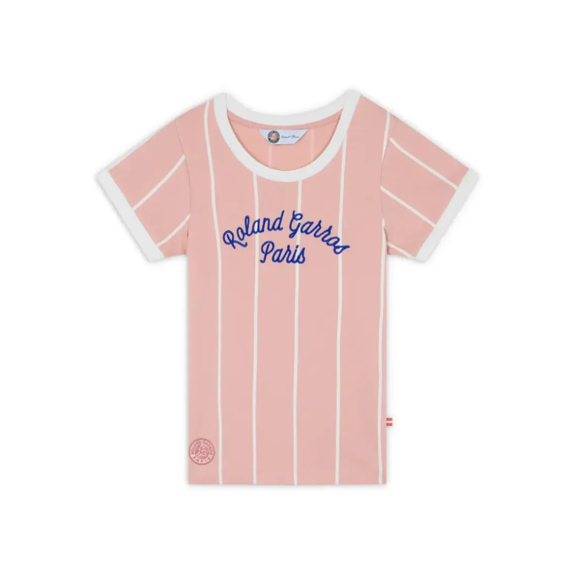 Roland-Garros Girls Outfit|Stripes girl T-shirt - Pink