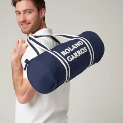 Roland-Garros Bags|terry embroidery small Duffel Bag - navy