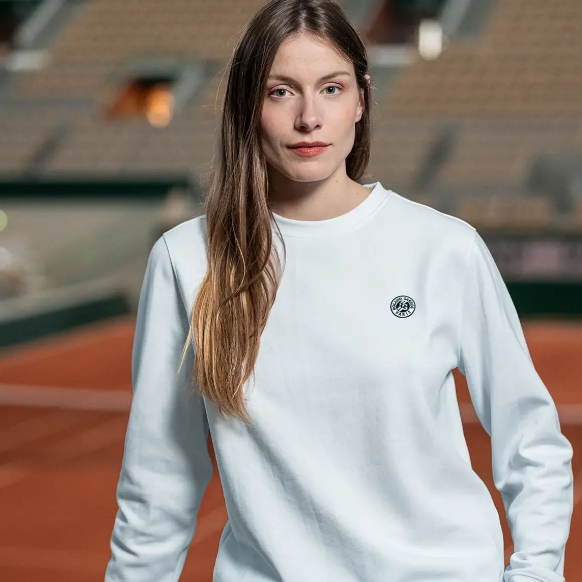 Roland-Garros Hoodies & Sweatshirts|Hoodies & Sweatshirts|Unisex Essentiels Sweatshirt - White