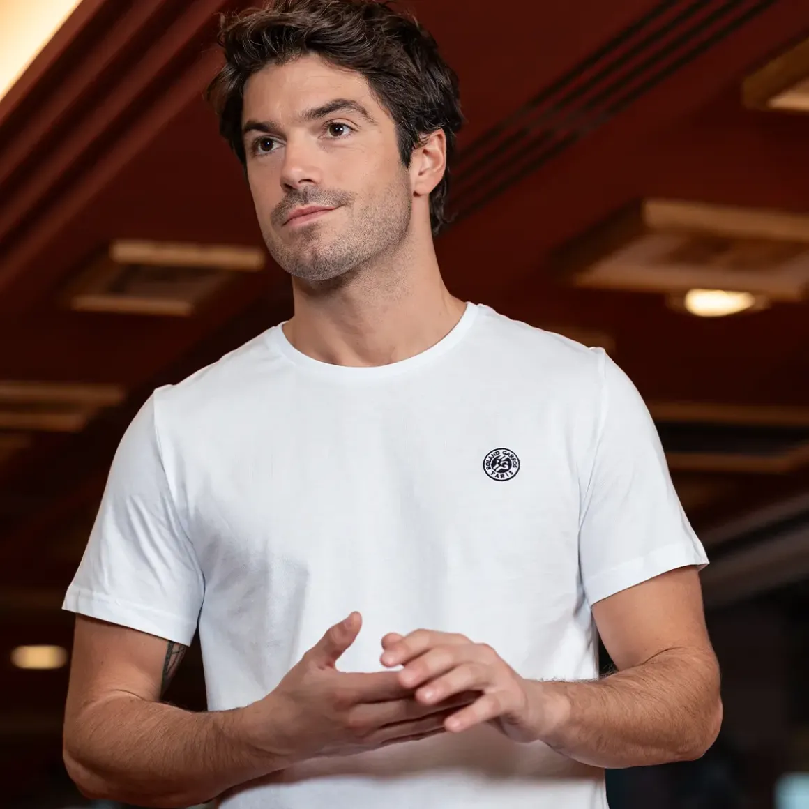Roland-Garros T-shirts & Tank Tops|T-shirts|Unisex Essentiels t-shirt - White