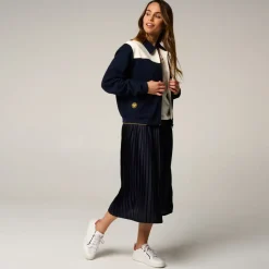 Roland-Garros Jackets|woman Heritage Teddy - Navy and Cream