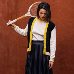 Roland-Garros Hoodies & Sweatshirts|woman Heritage Cardigan - Navy