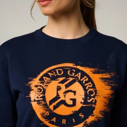 Roland-Garros Hoodies & Sweatshirts|woman Logo Sweatshirt - Navy