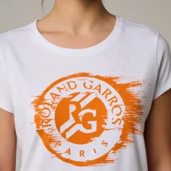 Roland-Garros T-shirts & Tank Tops|woman logo t-shirt - White