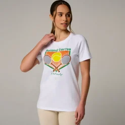 Roland-Garros T-shirts & Tank Tops|woman Racquets T-Shirt - White