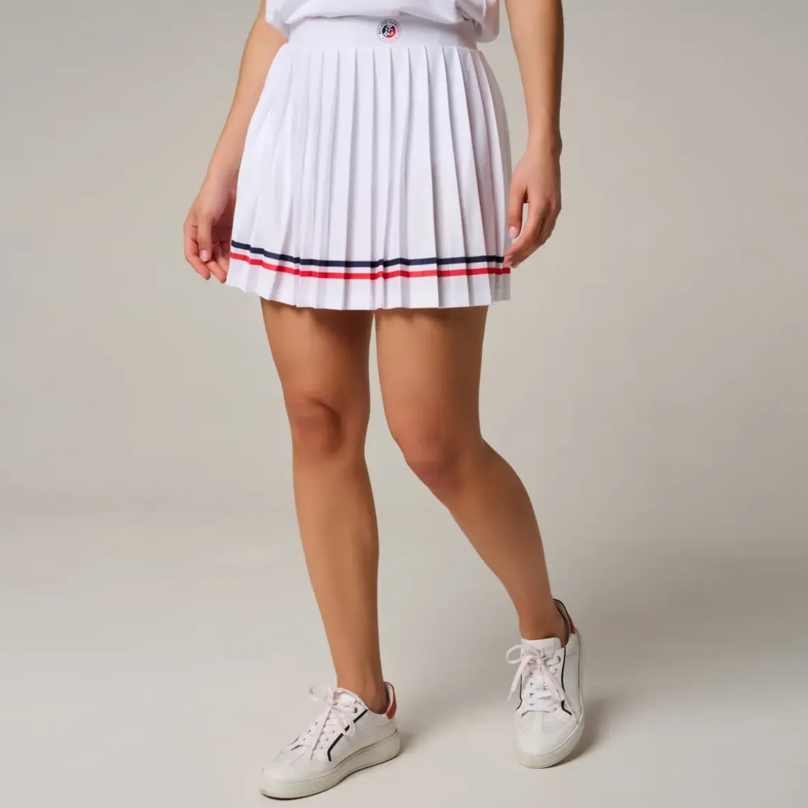 Roland-Garros Skirts, Dresses & Trousers|woman Tricolore Skirt - White