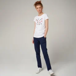 Roland-Garros T-shirts & Tank Tops|woman t-shirt letters - white