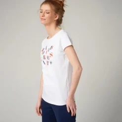 Roland-Garros T-shirts & Tank Tops|woman t-shirt letters - white