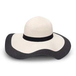 Roland-Garros Caps & Hats|Caps & Hats|woman's tricolor paper wide-brimmed hat - White