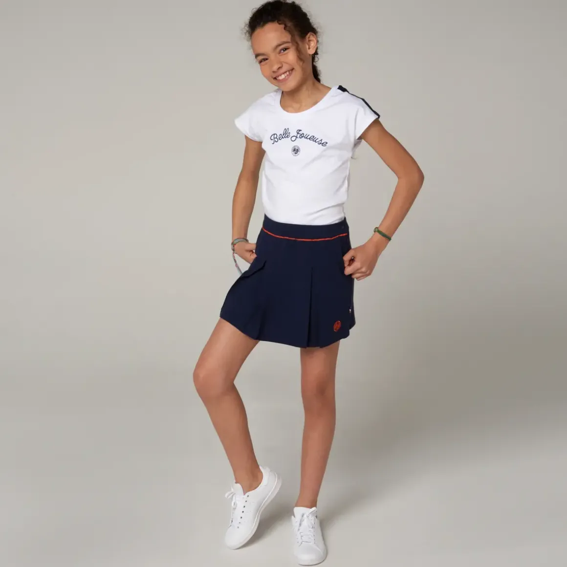 Roland-Garros Girls Outfit|Skirt-short Roland Garros - navy blue
