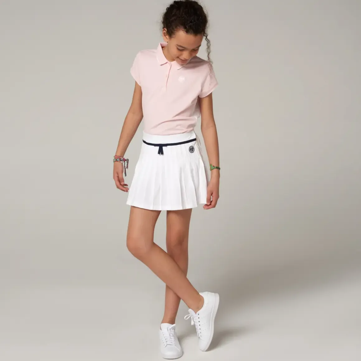 Roland-Garros Girls Outfit|Skirt-short Roland Garros ecru