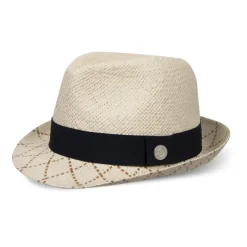 Roland-Garros Caps & Hats|Trilby with two-tone checkered edges - navy