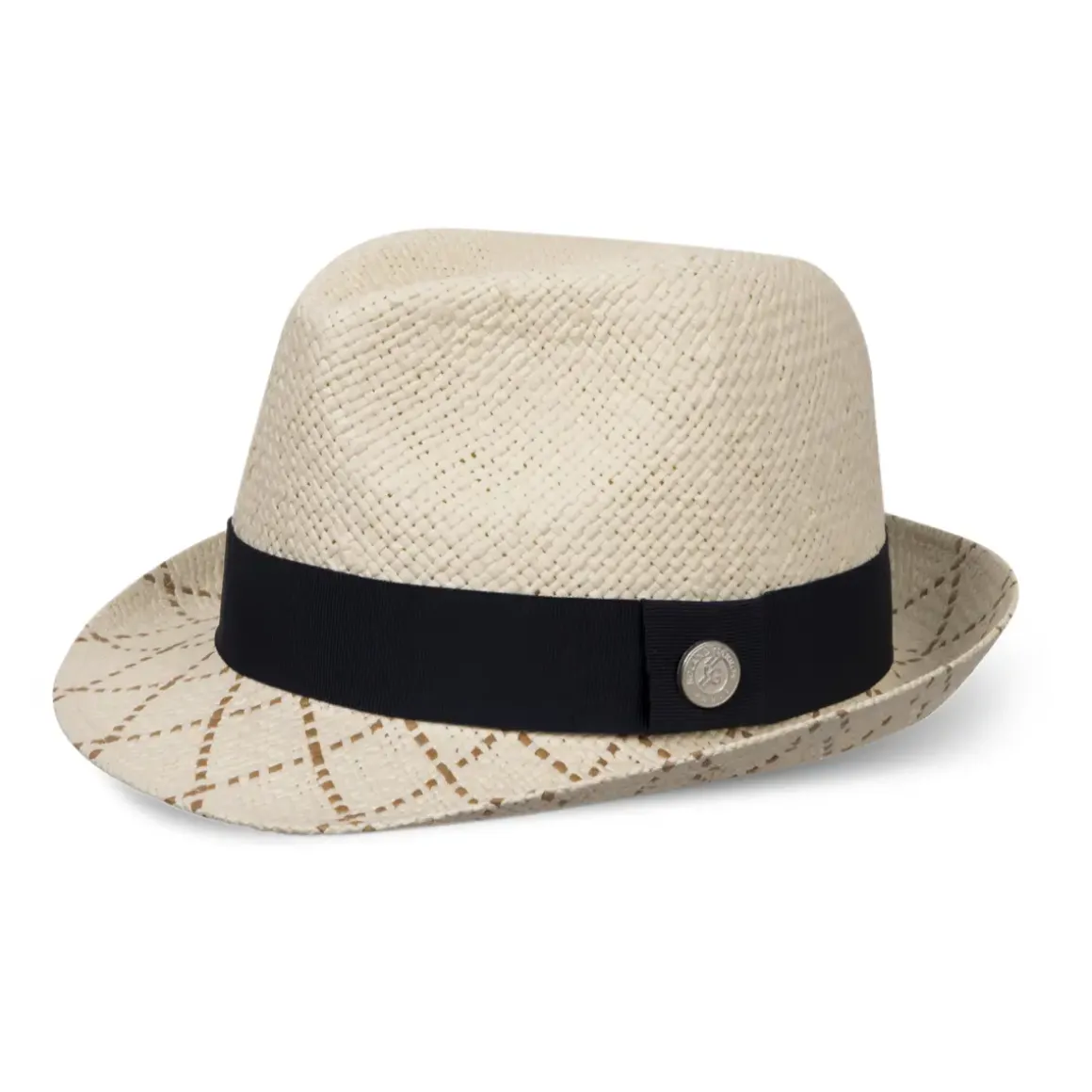 Roland-Garros Caps & Hats|Trilby with two-tone checkered edges - navy