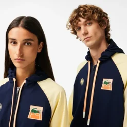 Roland-Garros Ball Boys Outfits|Hoodies & Sweatshirts|Unisex zip-up sweat Lacoste ball boy for Roland Garros - Navy Beige