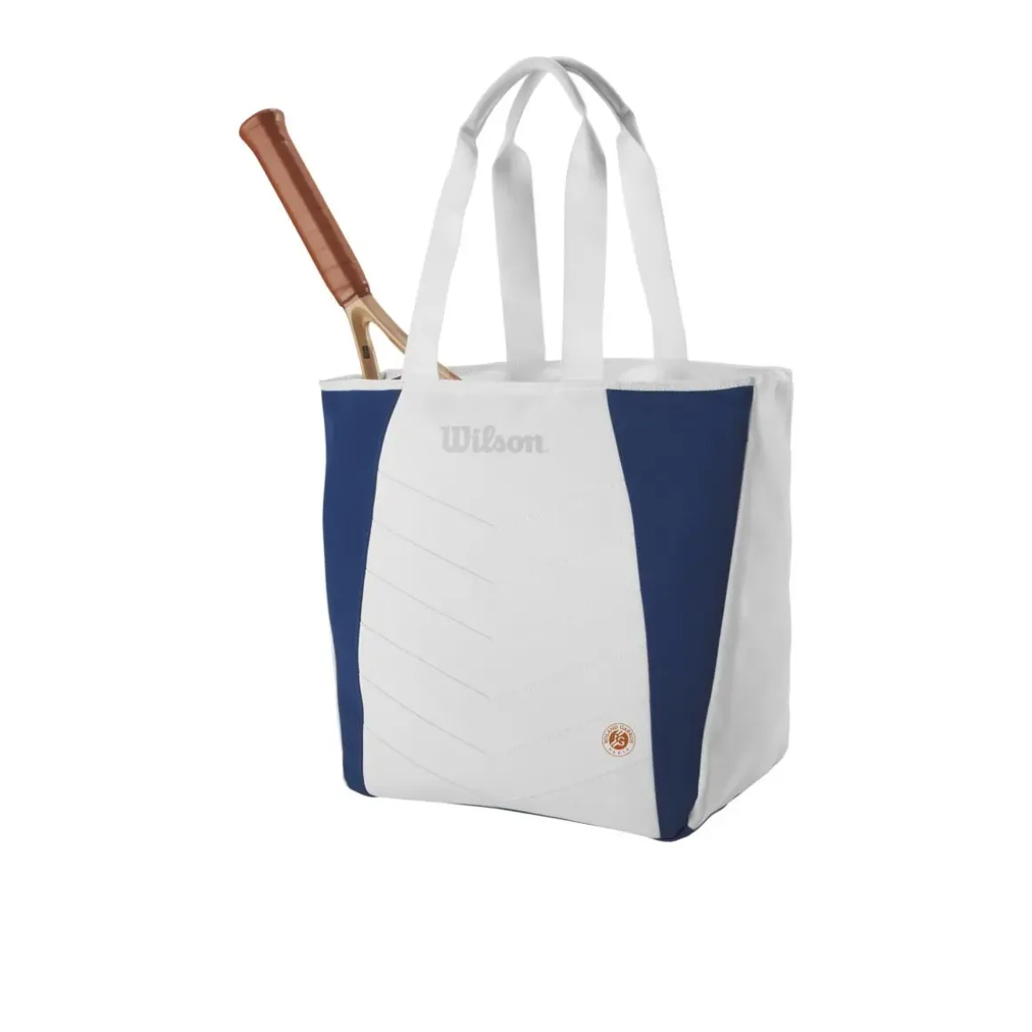 Roland-Garros Sport Bags|Tennis Bag|Wilson x Totebag racquet bag - Ecru and Blue