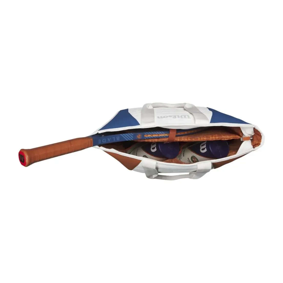 Roland-Garros Sport Bags|Tennis Bag|Wilson x Totebag racquet bag - Ecru and Blue