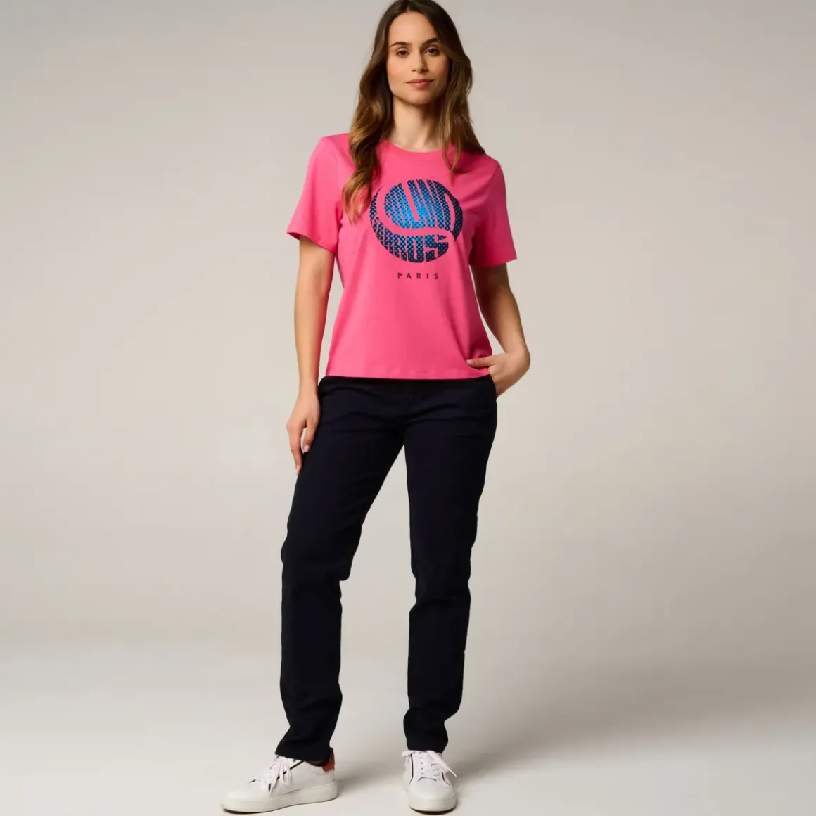 Roland-Garros T-shirts & Tank Tops|Woman Ball crop t-shirt - Pink
