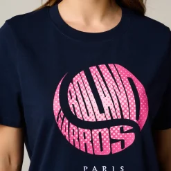 Roland-Garros T-shirts & Tank Tops|Woman Ball crop t-shirt - Navy Blue