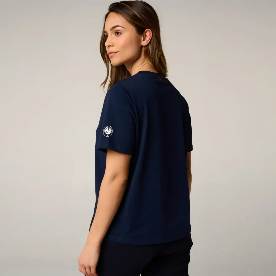 Roland-Garros T-shirts & Tank Tops|Woman Ball crop t-shirt - Navy Blue