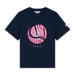 Roland-Garros T-shirts & Tank Tops|Woman Ball crop t-shirt - Navy Blue