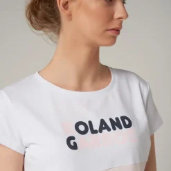 Roland-Garros T-shirts & Tank Tops|Woman's Color Block Round Neck T-Shirt - pink and white