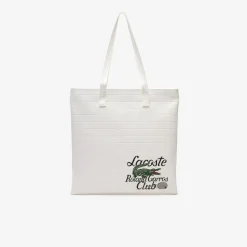 Roland-Garros Tote Bags & Handbag|Bags|Women’s Lacoste for Roland Garros tote Bag - White