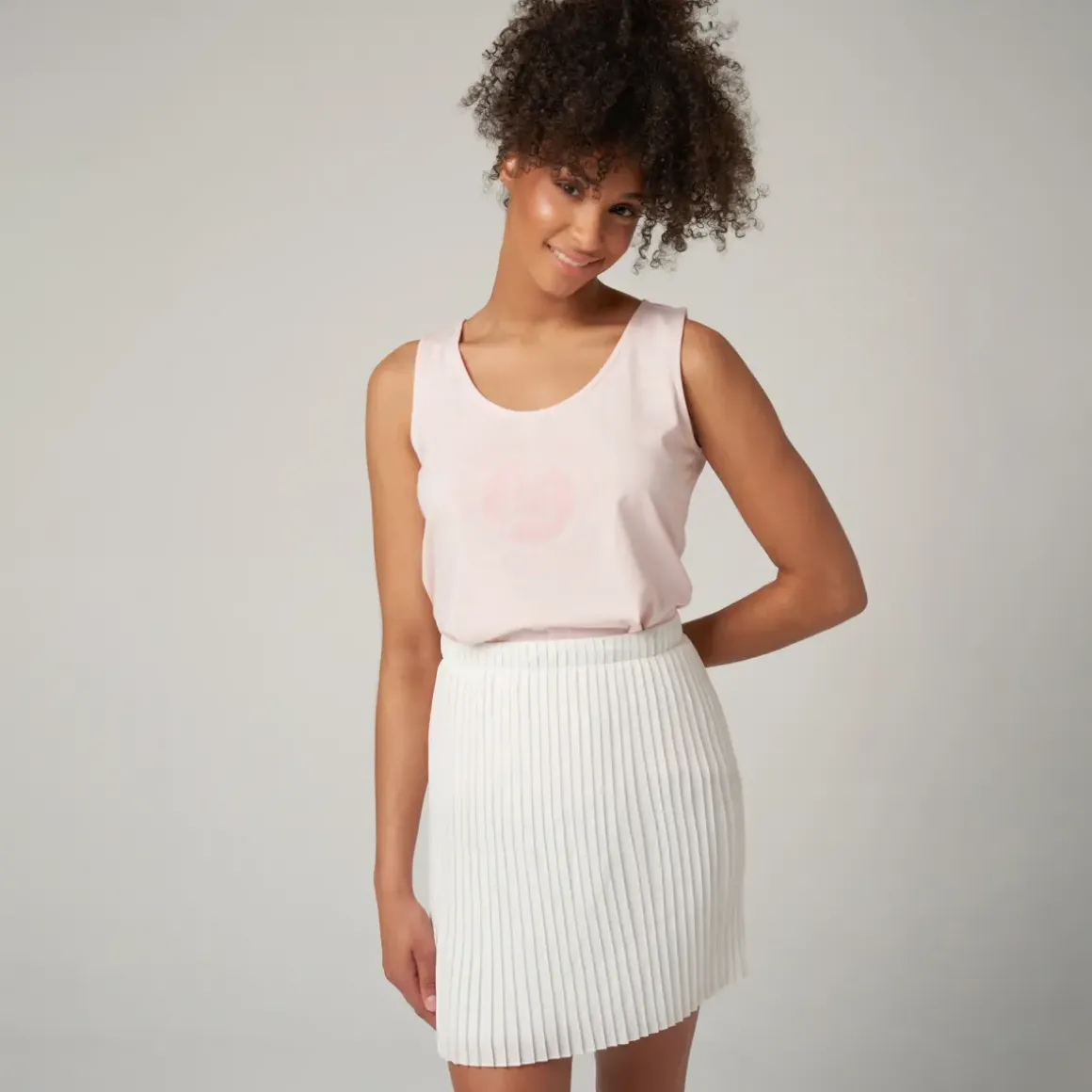 Roland-Garros T-shirts & Tank Tops|Women's logo round neck tank top - pink